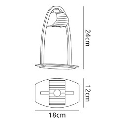 Luminaire Center Lampe de Table Alfa 1 Ampoule G9, doré