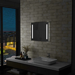 Maison Chic Miroir mural à LED, Miroir murale de salle de Bain 60x50 cm -MN79811