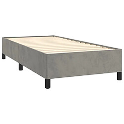 Avis vidaXL Cadre de lit sans matelas gris clair 90x200 cm velours