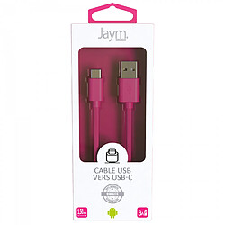 Acheter Jaym Câble USB vers Type-C 3A - 1,5 mètres - Collection POP - Rose