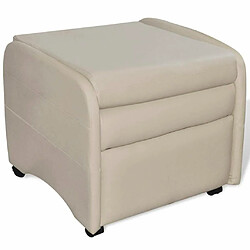 Avis Maison Chic Fauteuil Relax pour salon | Fauteuil pliable Crème Similicuir -GKD26803