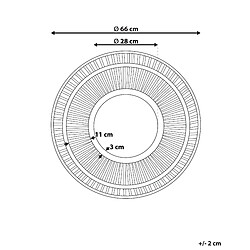 Avis Beliani Miroir BLASITO 66 cm 66 cm Bambou Marron