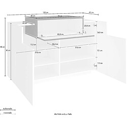 Acheter Alter Étagère à chaussures moderne, Made in Italy, avec 2 portes et 1 porte abattante, Étagère à chaussures d'entrée, Meuble polyvalent, 120x45h86 cm, Couleur Blanc Brillant et Gris Cendre