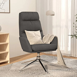 Maison Chic Chaise de relaxation | Fauteuil relax Gris foncé Tissu -GKD55917