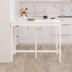 Acheter vidaXL Table de bar Blanc 140x80x110 cm Bois massif de pin