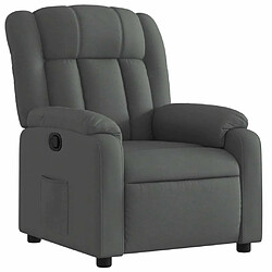 Maison Chic Fauteuil Relax pour salon, Fauteuil inclinable Gris foncé Tissu -GKD34765