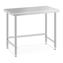 Helloshop26 Table de travail acier inoxydable plan de travail plan de travail professionnel table de travail cuisine 100 x 60 cm 90 kg 14_0005143