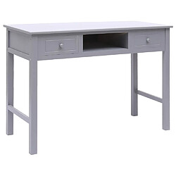 vidaXL Buffet Gris 108x45x76 cm Bois de Paulownia massif