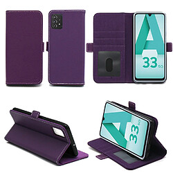 Xeptio Samsung Galaxy A33 5G Etui housse rabat protection violet