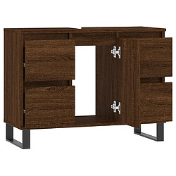 Acheter Maison Chic Armoire salle de bain,Meuble de rangement de salle de bain,Meuble haut chêne marron 80x33x60cm bois d'ingénierie -GKD283959