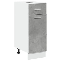 vidaXL Armoire de plancher à tiroir Gris béton 30x46x81,5 cm Aggloméré