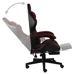 Acheter Maison Chic Fauteuil de jeux vidéo avec repose-pied,Fauteuil Gamer du Bureau Noir/bordeaux Similicuir -MN28958