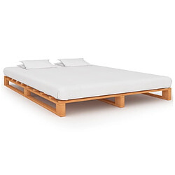 vidaXL Cadre de lit de palette sans matelas 140x200 cm bois massif