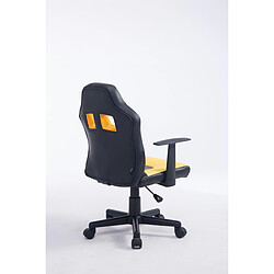 Avis Decoshop26 Fauteuil chaise de bureau pour enfant en synthétique jaune hauteur réglable BUR10188