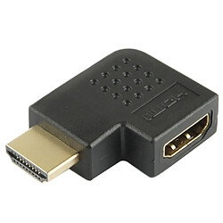 Avis Wewoo Adaptateur or et noir Plaqué HDMI 19 broches mâle à HDMI 19 femelle avec angle de 90 degrés