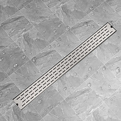 vidaXL Drain de douche linéaire 1030x140 mm acier inoxydable