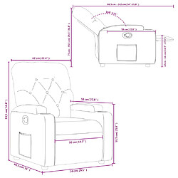 vidaXL Fauteuil inclinable Crème Similicuir pas cher