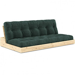 Inside 75 Canapé lit futon BASE algues couchage 130cm dossiers coffres