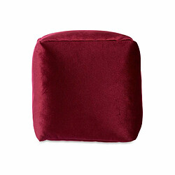 Gift Decor Pouf Velours Bordeaux 30 x 30 x 30 cm (4 Unités)