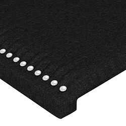 Maison Chic Tête de lit moderne à LED lumineuse pour chambre - Décoration de lit Noir 183x16x118/128 cm Tissu -MN76755 pas cher