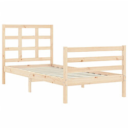 Acheter vidaXL Cadre de lit sans matelas 90x200 cm bois massif