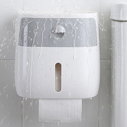 Acheter Universal Porte-papier hygiénique imperméable à l'eau pour la maison Montage mural Boîte de rangement salle de bains avec étagère Boîte à mouchoirs en plastique Porte-papier à rouleaux (gris)