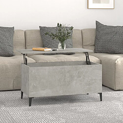 vidaXL Table basse Gris béton 90x44,5x45 cm Bois d'ingénierie