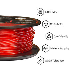 None Filament TPU ERYONE pour imprimante 3D 0,5 kg (1,1 lb) / Bobine - Rouge