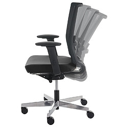 Decoshop26 Chaise de bureau ergonomique fonction bascule avec accoudoirs en tissu mesh noir 04_0001889 pas cher