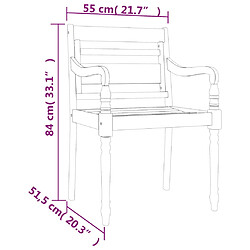 vidaXL Ensemble à manger de jardin 5 pcs Bois de teck massif pas cher