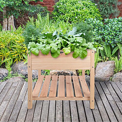 Esschert Garden Carré potager en pin naturel sur pieds Largeur 78 cm.