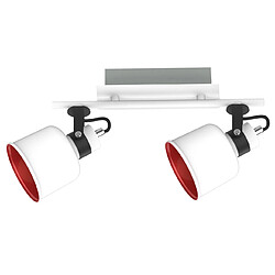 Lumière Pakos Twin Plafonnier Blanc, 30cm, 2x E14