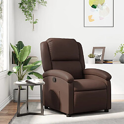 vidaXL Fauteuil inclinable Marron Similicuir