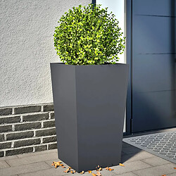 vidaXL Jardinières 2 pcs anthracite 45x45x75 cm acier