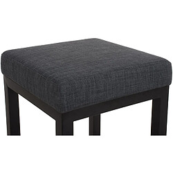 Decoshop26 Tabouret de bar x1 avec repose-pieds design simple hauteur d'assise 85 cm en tissu gris foncé et support en métal noir 10_0005413