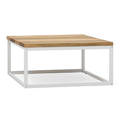 Ds Meubles Table basse Preston Blanc 80x80x38cm