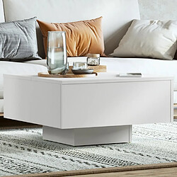 Maison Chic Table basse pour salon | Table à café Blanc 60x60x31,5 cm Aggloméré -GKD96038