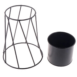 Support de plante en fer Jardinière Jardinière en étagère pour pot de fleur succulent Noir L B Noir