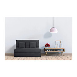 DUNLOPILLO Banquette BZ - Tissu Noir + 2 coussins noir - L 140 x P 99 x H 98 cm - Made in France - ALICE