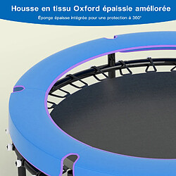 Acheter Tranpoline Exterieur avec Filet de protection - Trampoline enfant et adulte-K IKIDO-Ø 140 x 160H(130hauteur de filet)-Trampoline de jardin-Ressort-Cadre en acier-Bleu