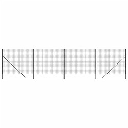 vidaXL Clôture en treillis métallique anthracite 1,6x10 m