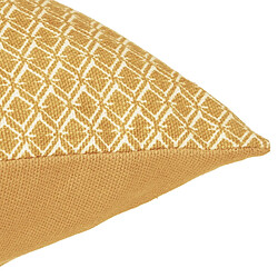 Avis Atmosphera, Createur D'Interieur Coussin rectangulaire en coton à motif Otto - 30 x 50 - Ocre