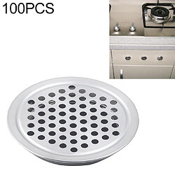 Wewoo 100 PCS 29mm Armoire Surface Plafond Ronde Évent À Air En Acier Inoxydable À Persiennes Grille Couvercle Aération Avec Petits Trous