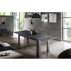 Alter Table de salle à manger extensible, Made in Italy, Table moderne avec rallonges, Console extensible, 160 / 210x90h75 cm, couleur Gris ardoise