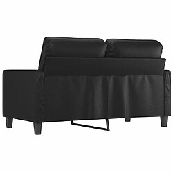 Maison Chic Canapé à 2 places,Sofa de Salon,Canapé droit Noir 120 cm Similicuir -GKD354239 pas cher