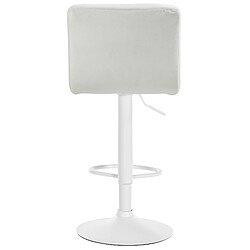 Acheter Non Lot de 2 tabourets de bar Peru velours blanc