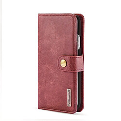 Wewoo Coque Etui en cuir magnétique amovible avec support et fentes pour cartes et portefeuille iPhone 11 rouge