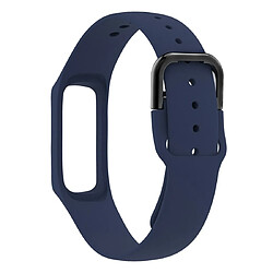 Avis Wewoo Bracelet pour montre connectée de en silicone de couleur pure Galaxy Fit-e bleu foncé