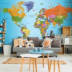 Artgeist World Map: Colourful Geography - 150x105