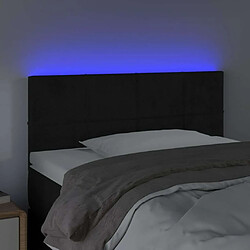 Avis Maison Chic Tête de lit moderne à LED lumineuse pour chambre - Décoration de lit Noir 80x5x78/88 cm Velours -MN45465